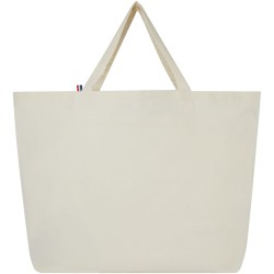 Sac shopping Cannes en tissu recyclé de 200 g/m2 10L Couleur:Naturel