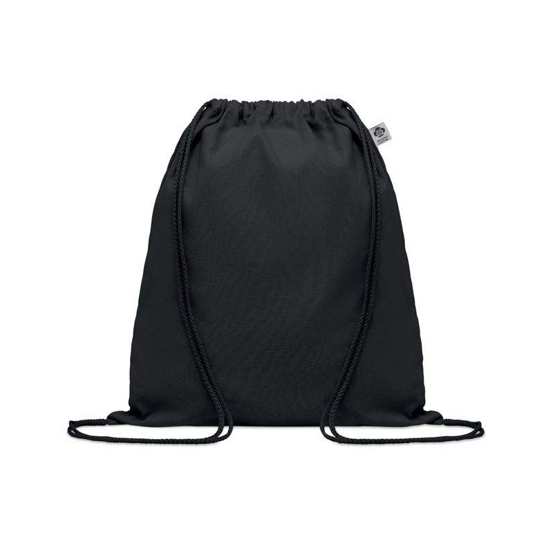 Sac à cordon en coton organiqueCouleur:Noir