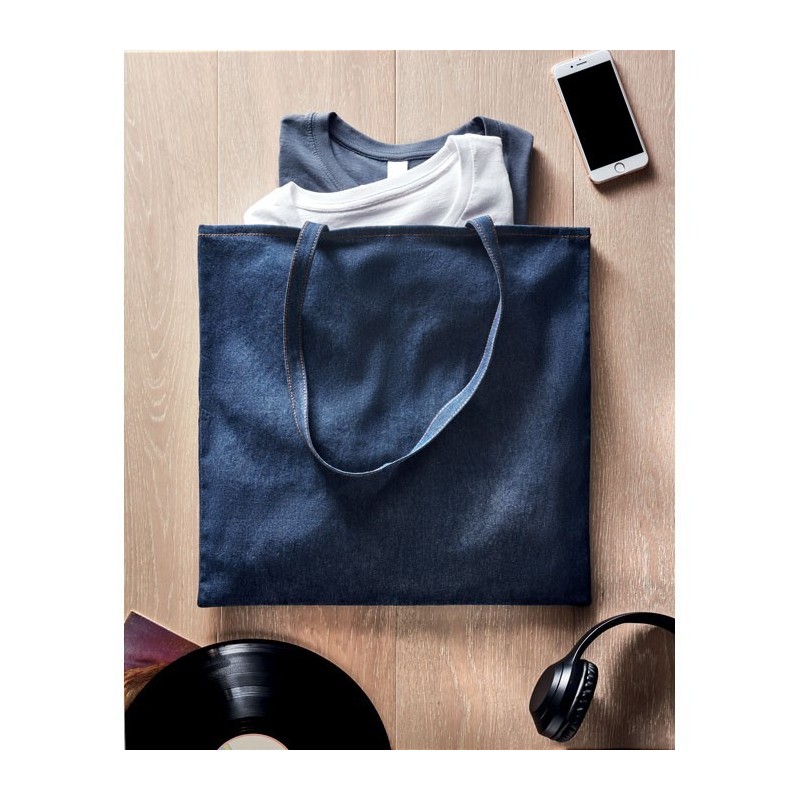 Sac shopping en denim recycléCouleur:Bleu