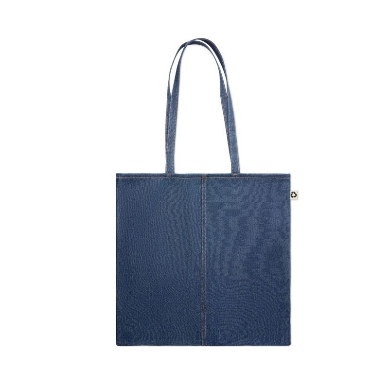 Sac shopping en denim recycléCouleur:Bleu
