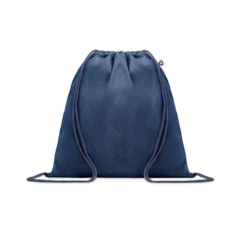 Sac à cordon en denim recycléCouleur:Bleu