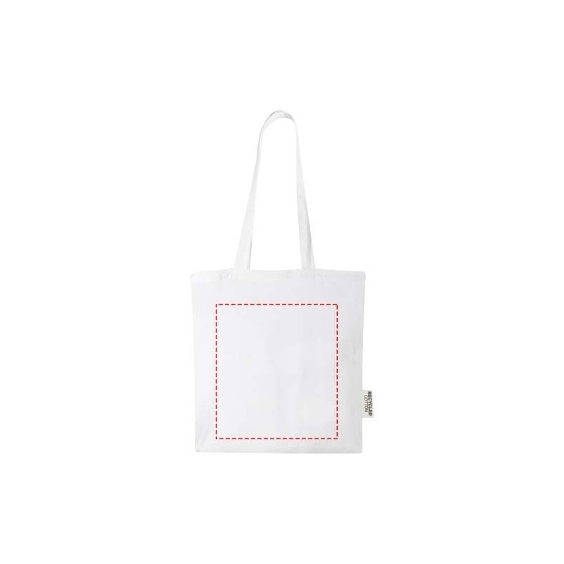 Sac shopping Madras en coton certifié GRS de 140 g/m2 de 7 LCouleur:Blanc