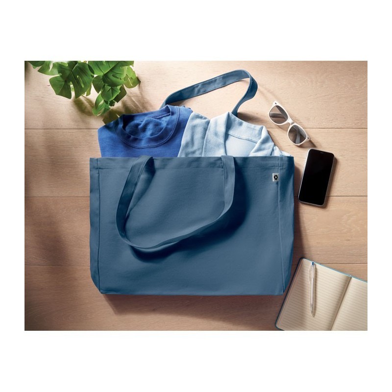 Sac  toile recyclée 280 gr/m ²Couleur:Bleu