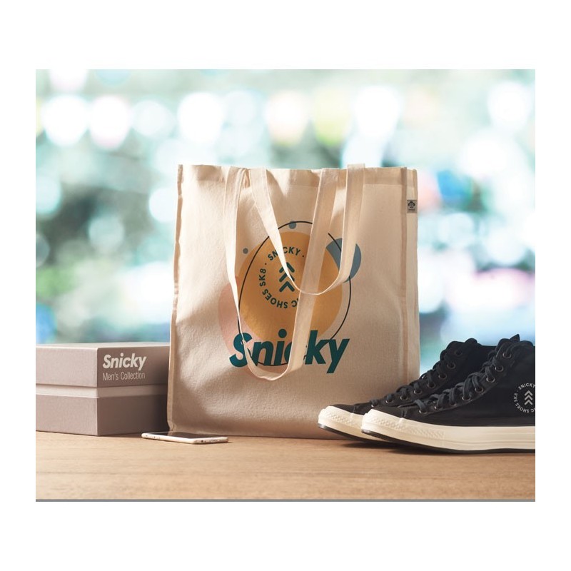 Sac shopping en coton biologiquCouleur:Beige