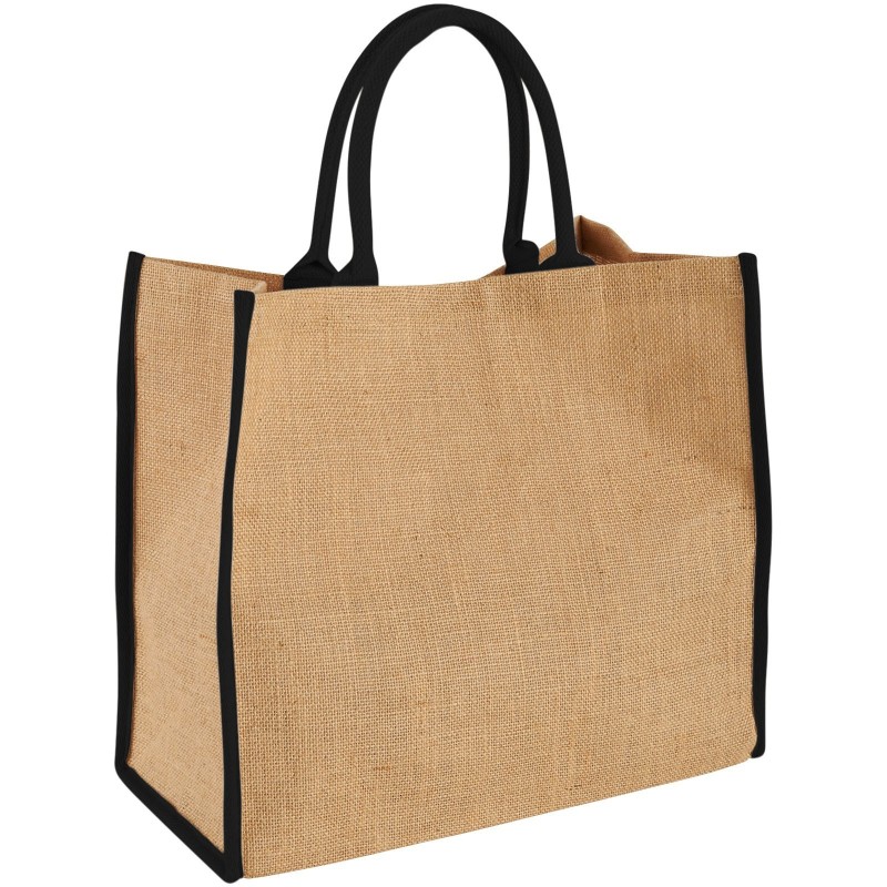 Grand sac shopping en jute Harry 25LCouleur:Naturel, Noir