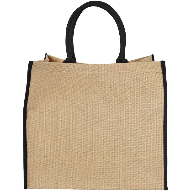 Grand sac shopping en jute Harry 25LCouleur:Naturel, Noir