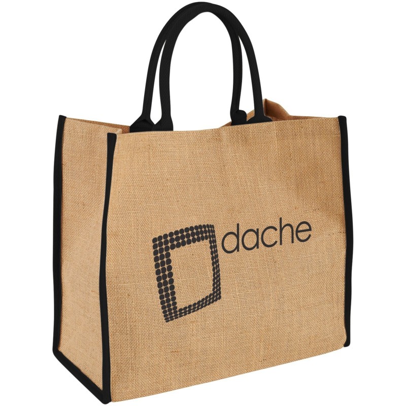 Grand sac shopping en jute Harry 25LCouleur:Naturel, Noir