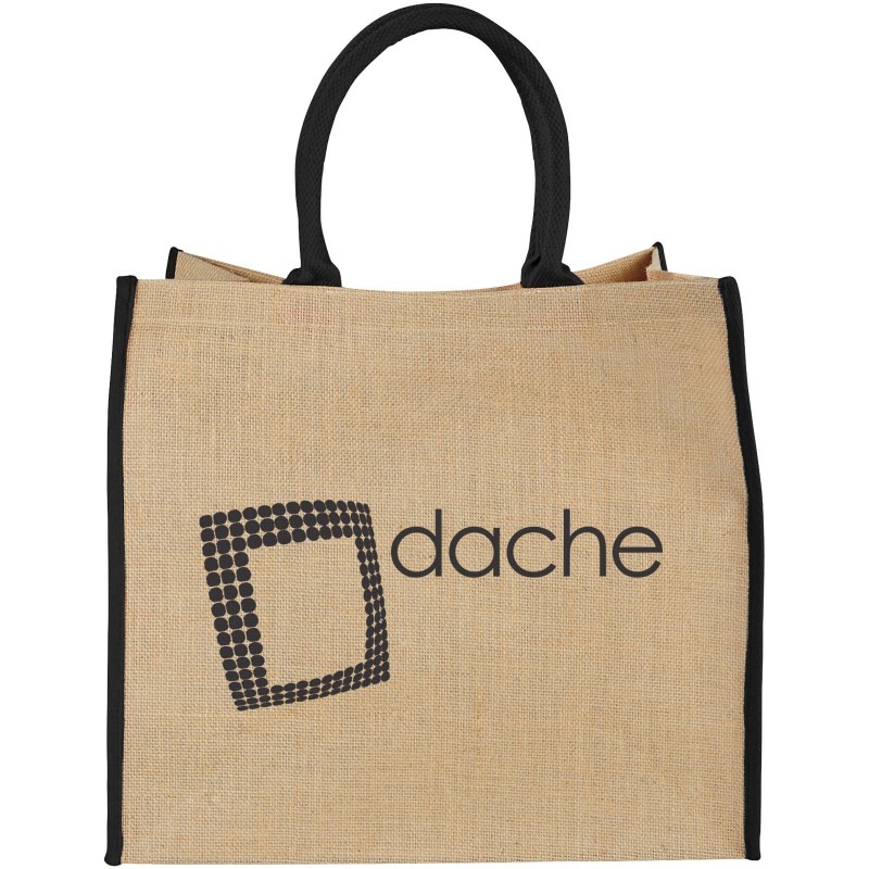 Grand sac shopping en jute Harry 25LCouleur:Naturel, Noir