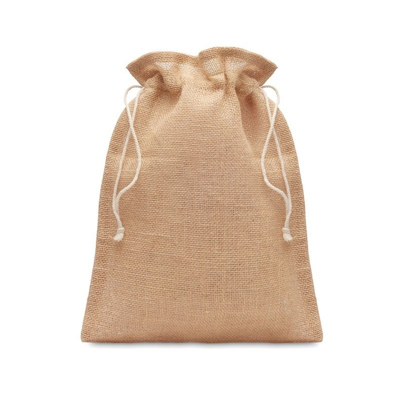 Petit sac cadeau en juteCouleur:Beige