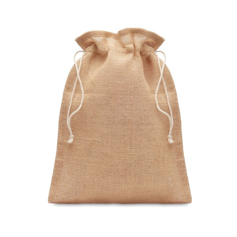 Petit sac cadeau en juteCouleur:Beige