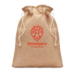 Petit sac cadeau en juteCouleur:Beige