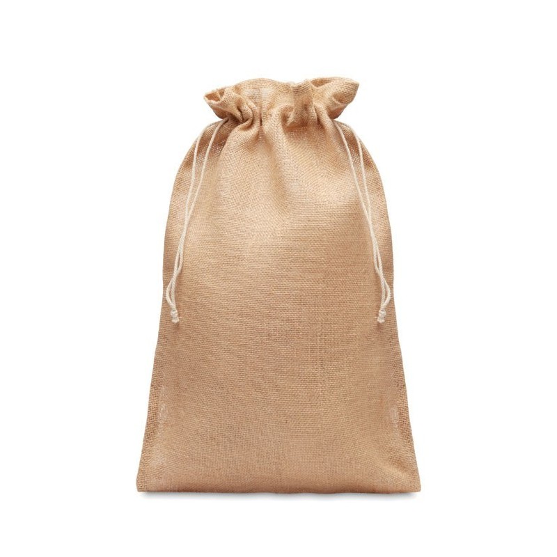 Grand sac cadeau en jute 30x47Couleur:Beige