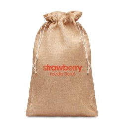 Grand sac cadeau en jute 30x47Couleur:Beige