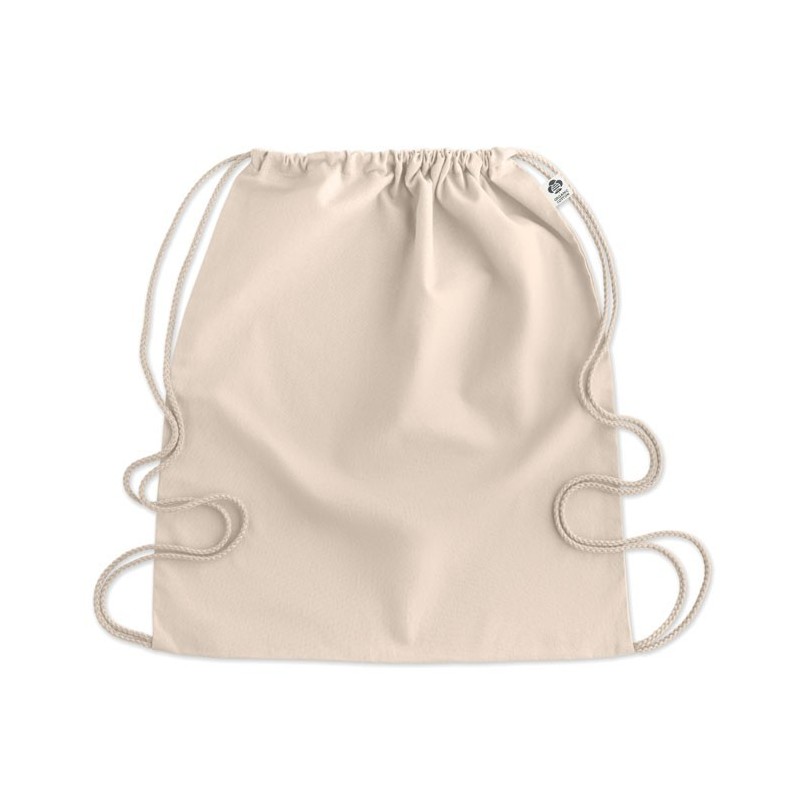 Sac à cordon en coton organiqueCouleur:Beige